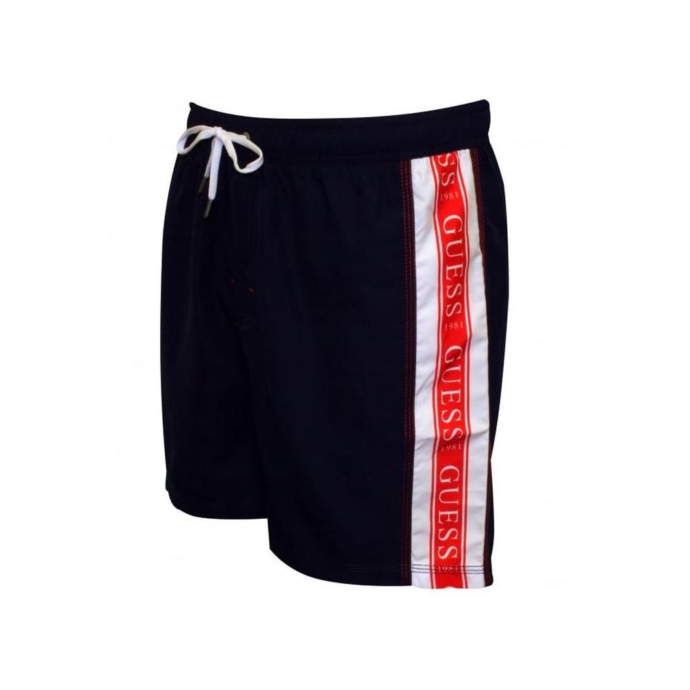 Side Logo Swim Shorts, Navy-Guess-UNDERU