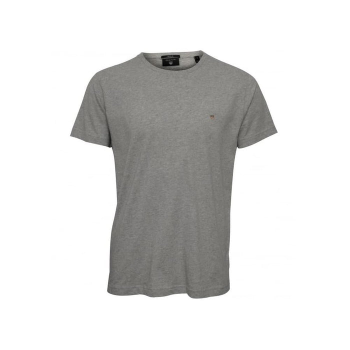 Original Solid Crew-Neck T-Shirt, Light Grey Melange-GANT-UNDERU