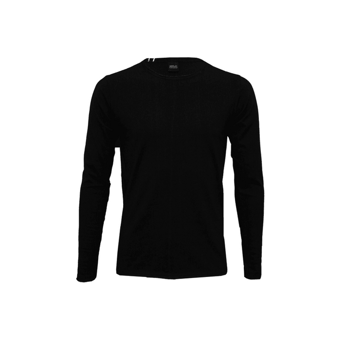 Long-Sleeve Crew-Neck T-Shirt, Black-Replay-UNDERU