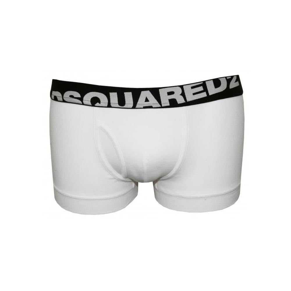 Angled Logo Low-Rise Boxer Trunk, White/black-DSquared2-UNDERU