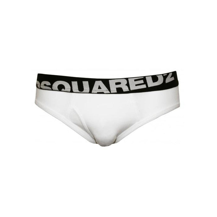 Angled Logo Low-Rise Brief, White/black-DSquared2-UNDERU