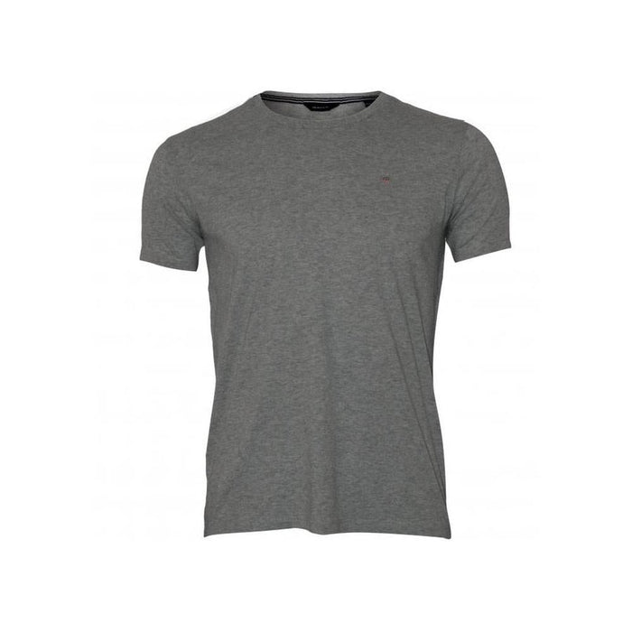 Original Solid Crew-Neck Boys T-Shirt, Light Grey Melange-GANT-UNDERU