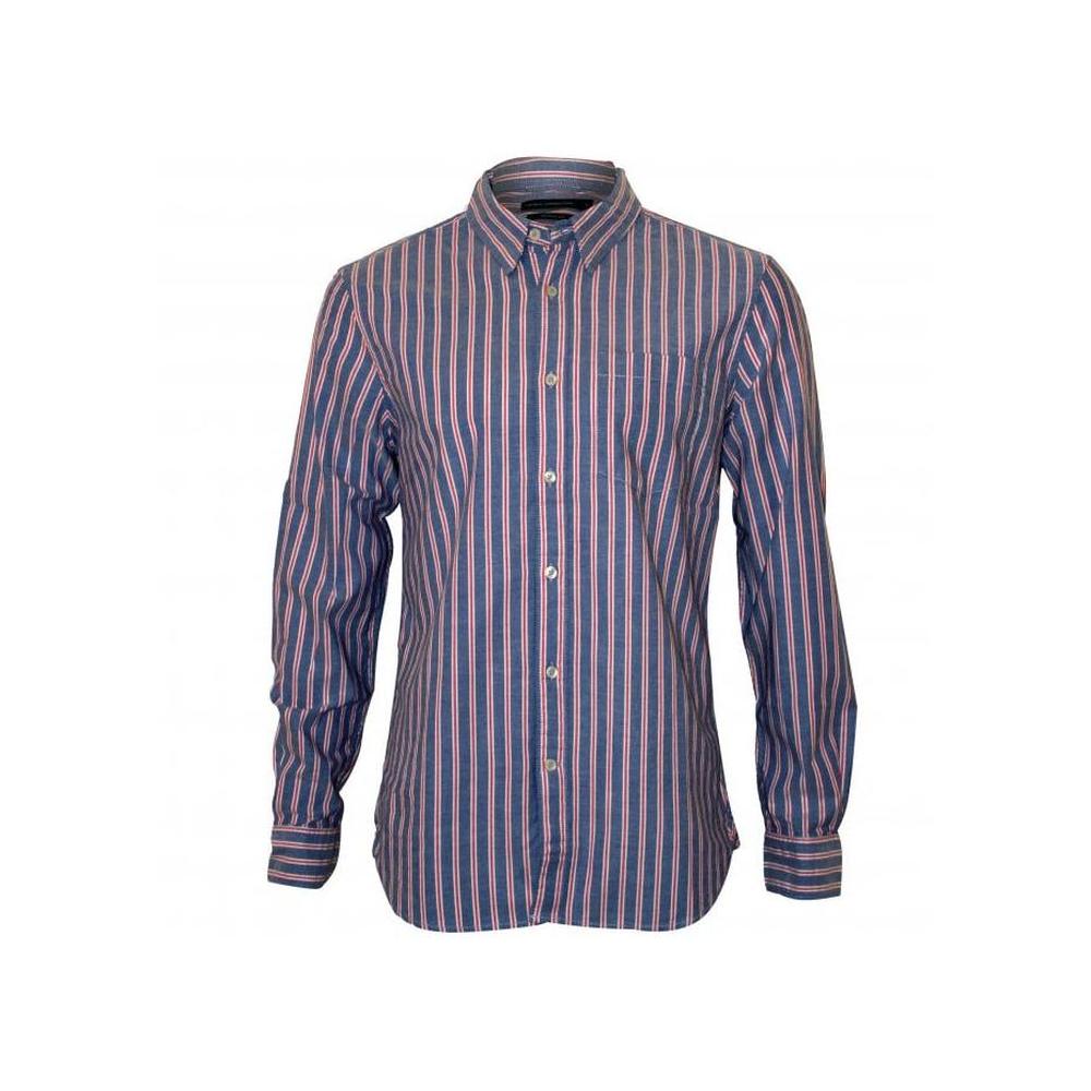 Regular Stripe Shirt, Blue-French Connection-UNDERU