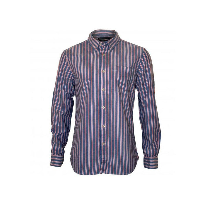 Regular Stripe Shirt, Blue-French Connection-UNDERU