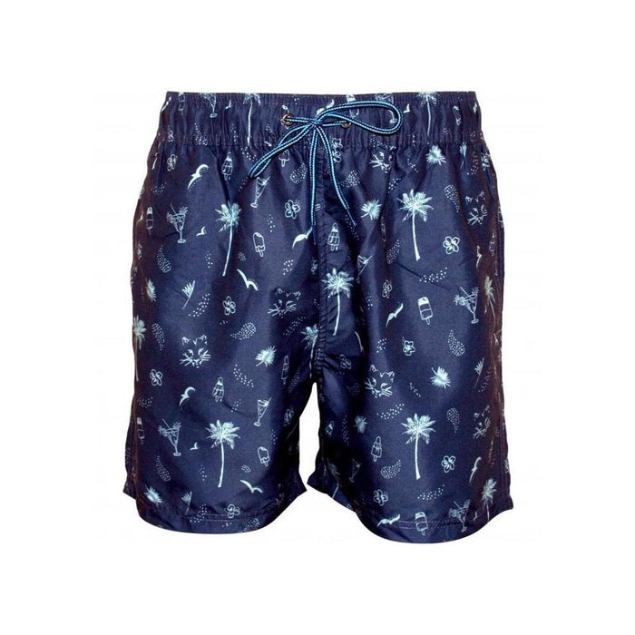 Lollies & Cocktails Print Swim Shorts, Navy-Ben Sherman-UNDERU