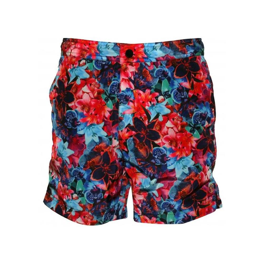 South Cape Floral Print Swim Shorts, Blue/Pink-Oiler & Boiler-UNDERU