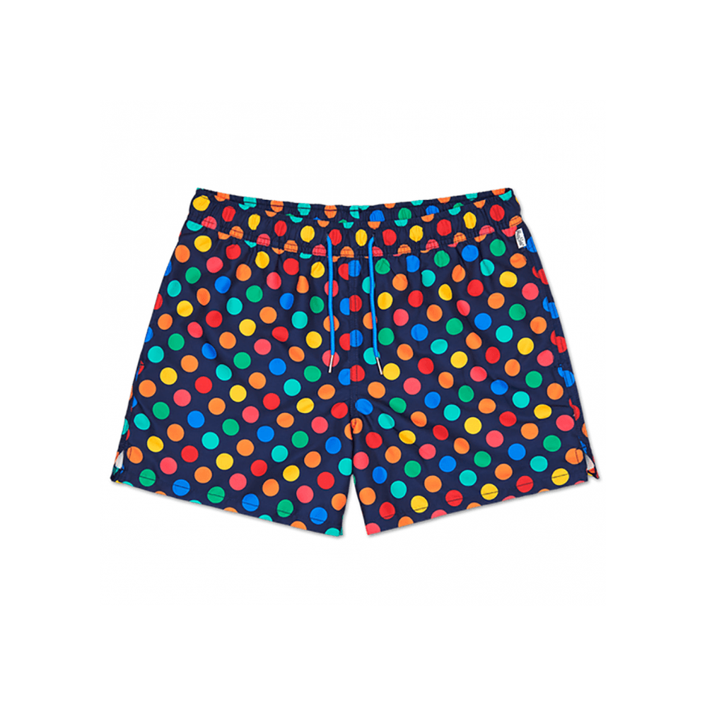 Big Dot Swim Shorts, Navy/multi-Happy Socks-UNDERU