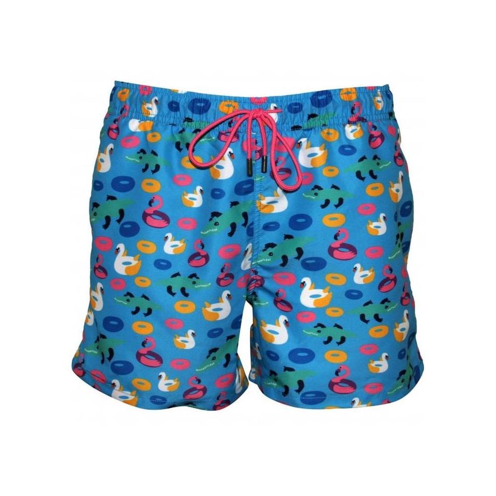 Pool Party Swim Shorts, Pool Blue-Happy Socks-UNDERU