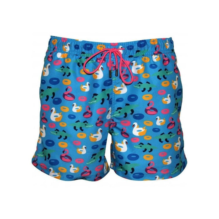 Pool Party Swim Shorts, Pool Blue-Happy Socks-UNDERU