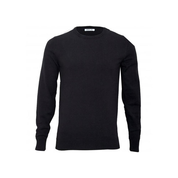 Hyperflex Cotton Crew-Neck Jumper, Navy-Replay-UNDERU