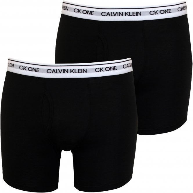 Calvin Klein 2-Pack CK One Cotton Stretch Boxer Briefs, Black
