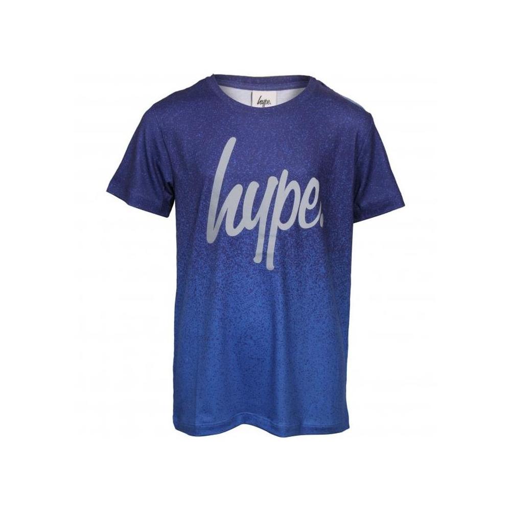 Boys Speckle Fade Crew-Neck T-Shirt, Blue-Hype-UNDERU