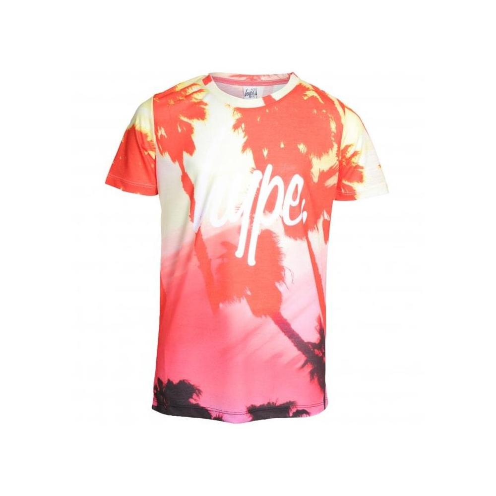 Hype-Boys Tropic Fade Crew-Neck T-Shirt, Orange/multi-UNDERU