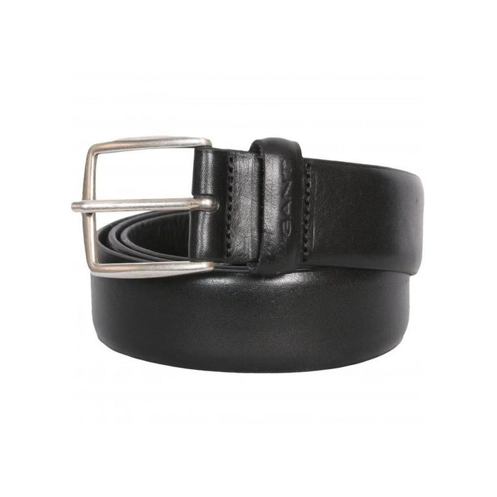 GANT-Classic Leather Belt, Black-UNDERU