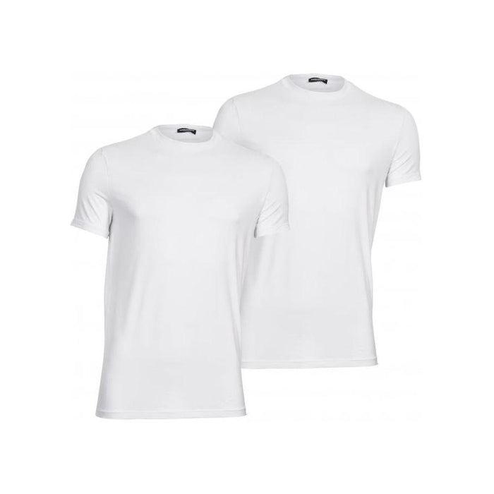 DSquared2-2-Pack Modal Stretch Crew-Neck T-Shirts, White-UNDERU
