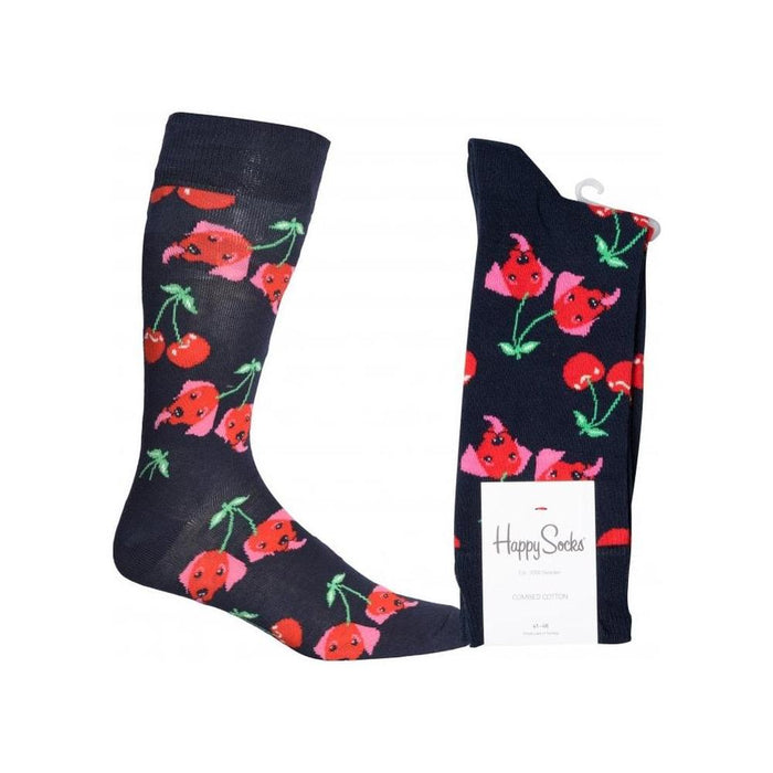 Cherry Dog Socks, Navy-Happy Socks-UNDERU