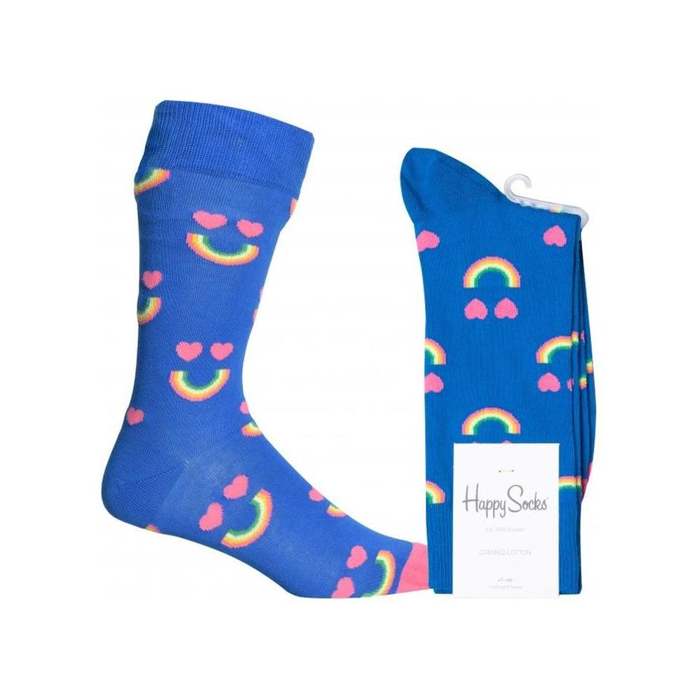 Happy Rainbow Socks, Blue-Happy Socks-UNDERU