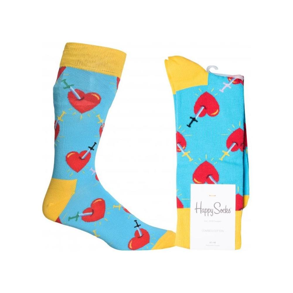 Broken Heart Socks, Blue/yellow/red-Happy Socks-UNDERU