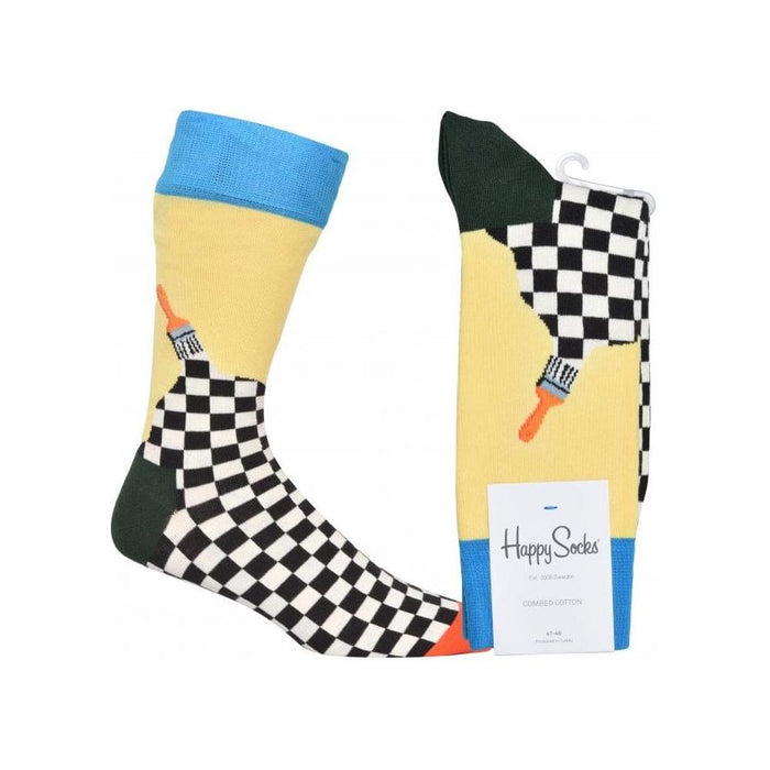 Paint Socks, Yellow-Happy Socks-UNDERU