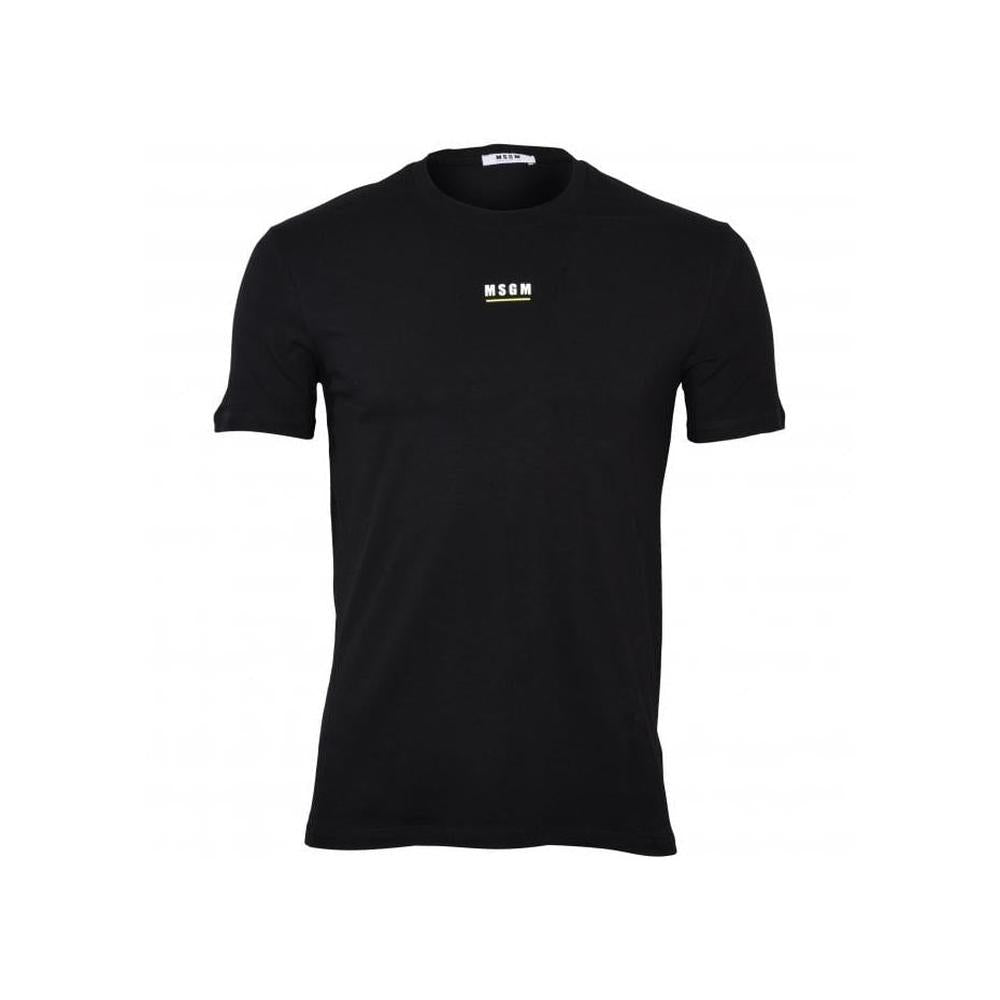 Classic Logo Crew-Neck T-Shirt, Black-MSGM-UNDERU