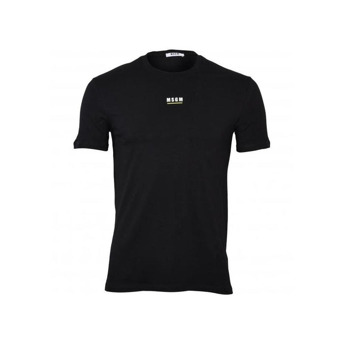 Classic Logo Crew-Neck T-Shirt, Black-MSGM-UNDERU