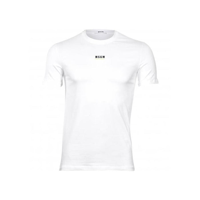 Classic Logo Crew-Neck T-Shirt, White-MSGM-UNDERU