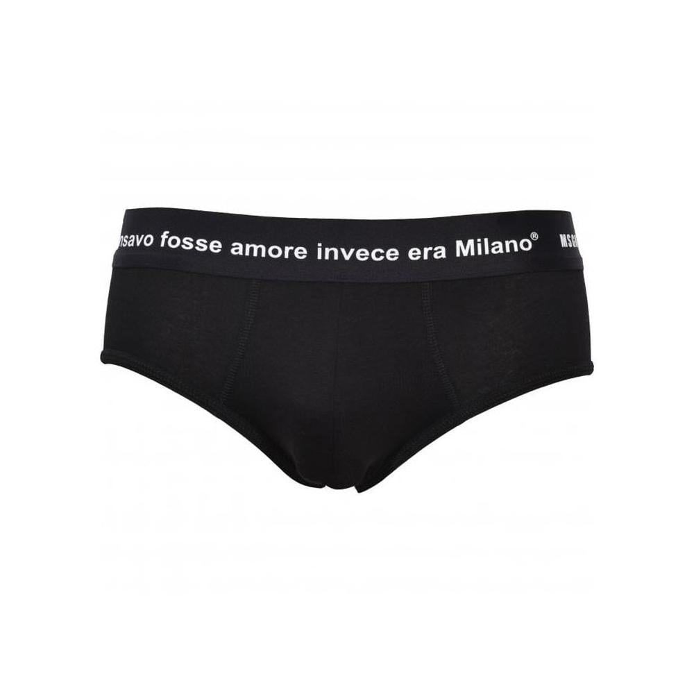 Milan Love Quote Brief, Black-MSGM-UNDERU