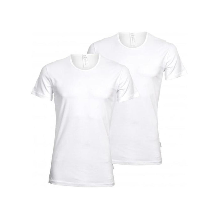 2-Pack 24/7 Crew-Neck T-Shirts, White-Sloggi-UNDERU