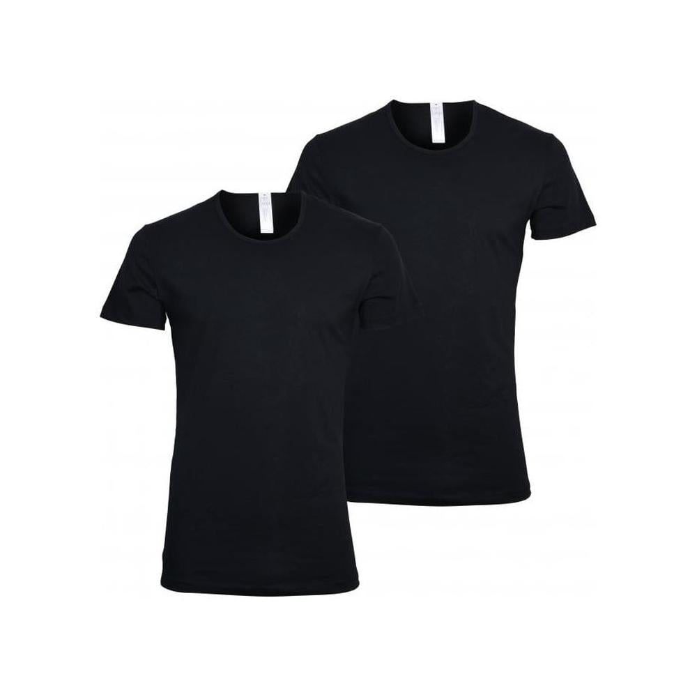 2-Pack 24/7 Crew-Neck T-Shirts, Black-Sloggi-UNDERU
