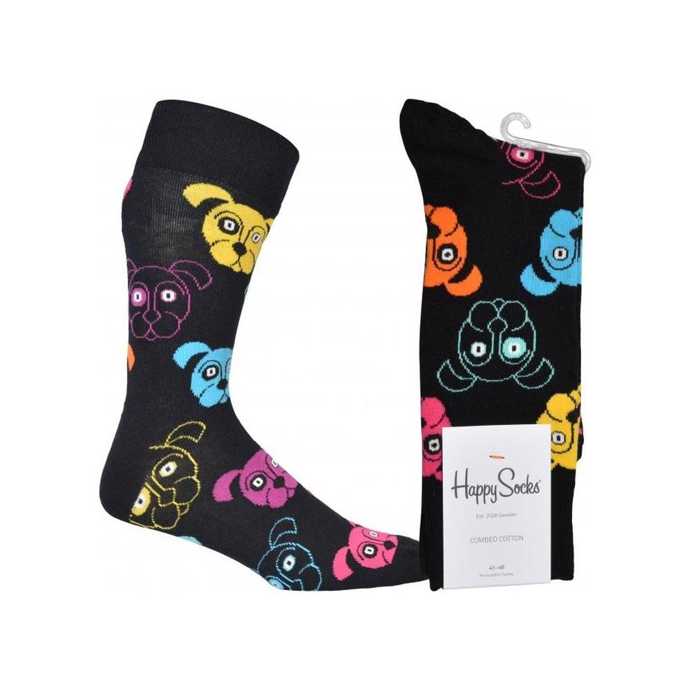 Colourful Dogs Socks, Black/multi-Happy Socks-UNDERU