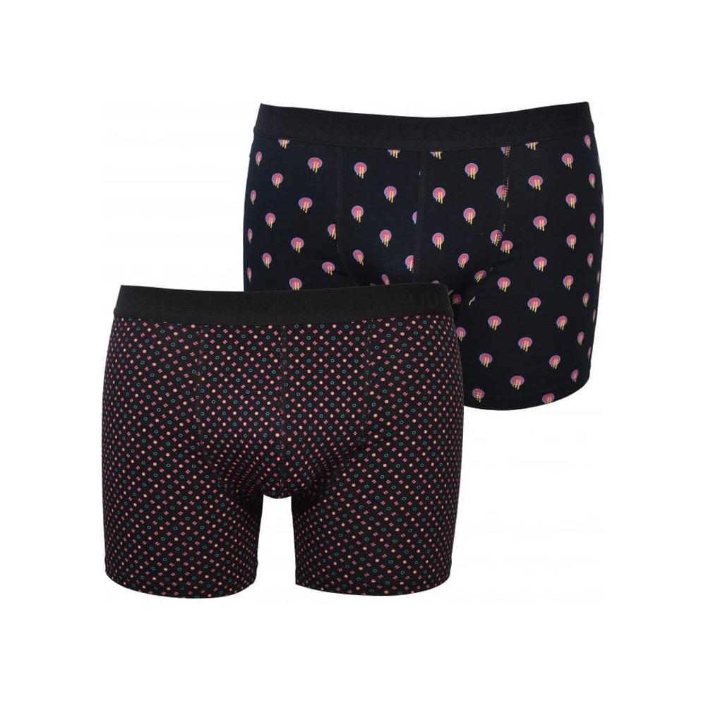 2-Pack Dot and Ditsy Print Boxer Briefs, Black-Scotch & Soda-UNDERU