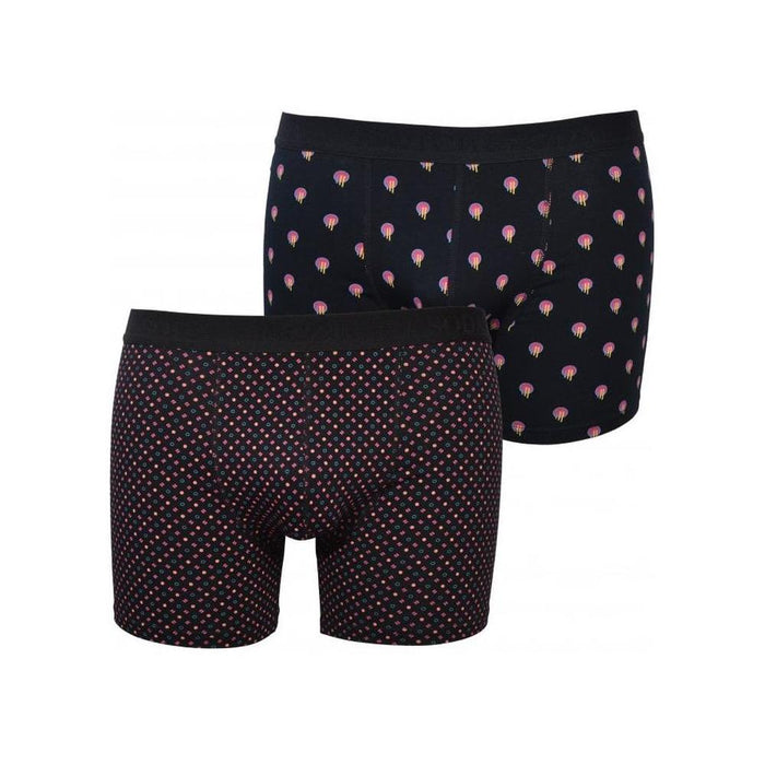 2-Pack Dot and Ditsy Print Boxer Briefs, Black-Scotch & Soda-UNDERU