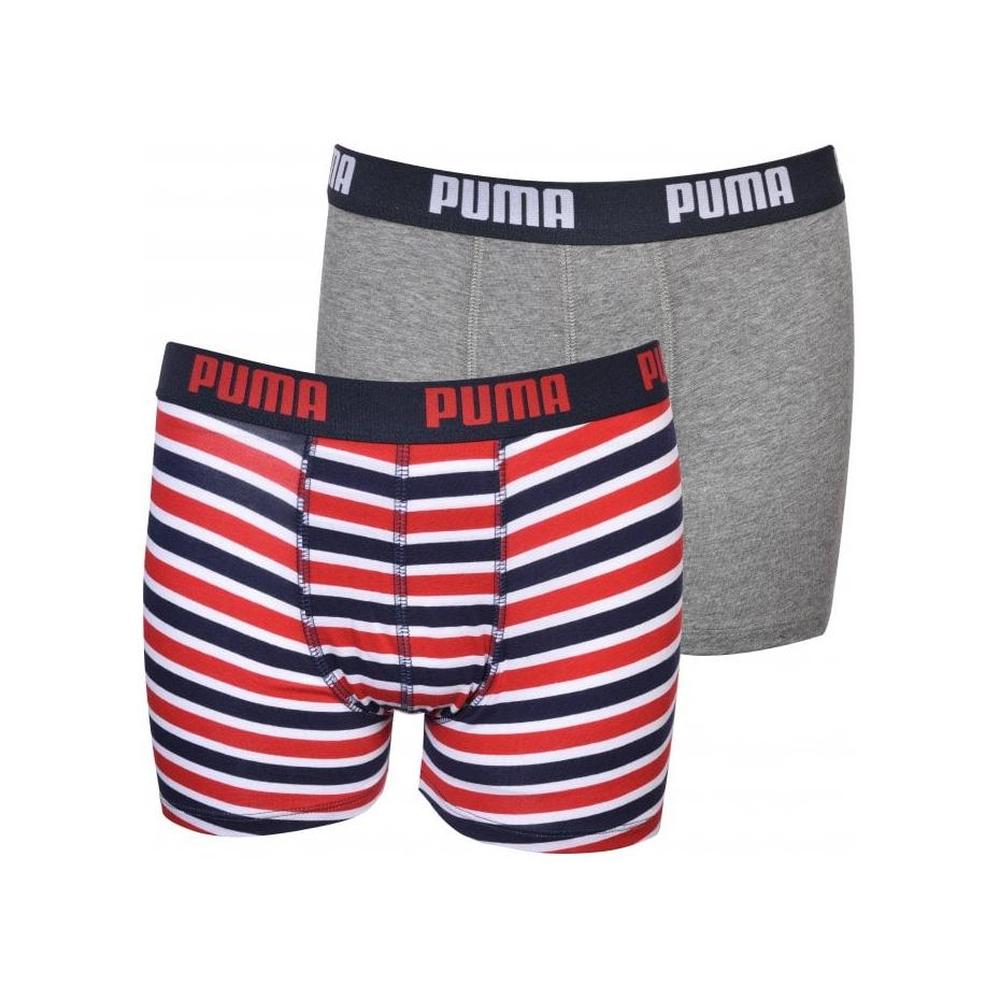 2-Pack Stripe & Solid Boys Boxer Briefs, Red/Grey-Puma-UNDERU