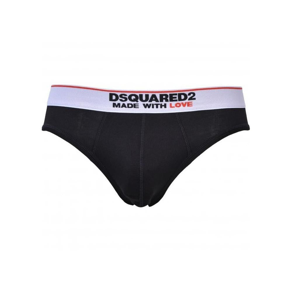 DSquared2-Made With Love Logo Brief, Black-UNDERU