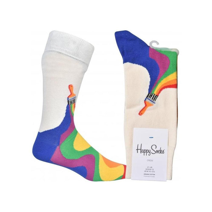 Pride Colour Socks, White/Rainbow-Happy Socks-UNDERU