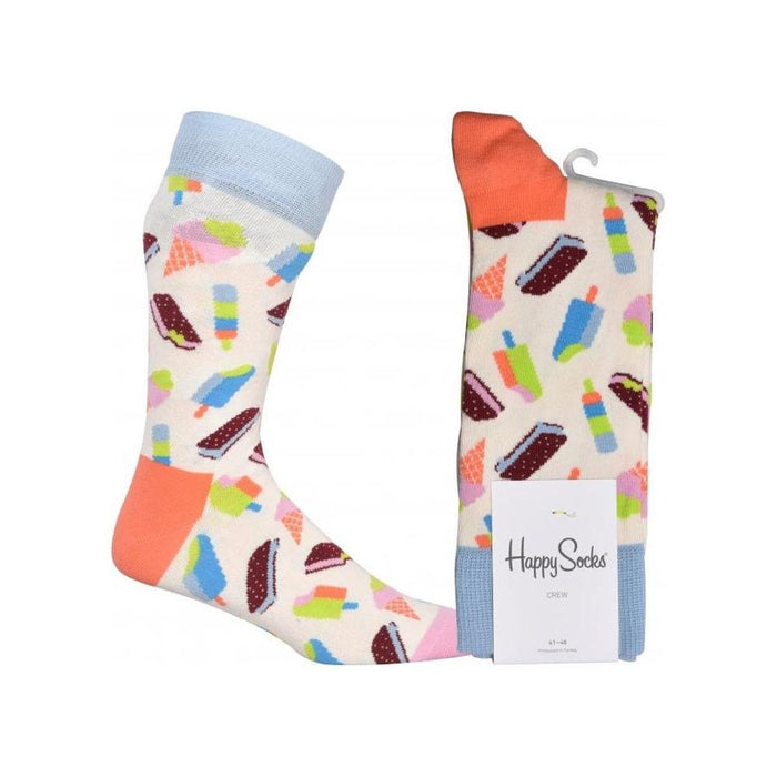 Ice Cream Socks, White-Happy Socks-UNDERU