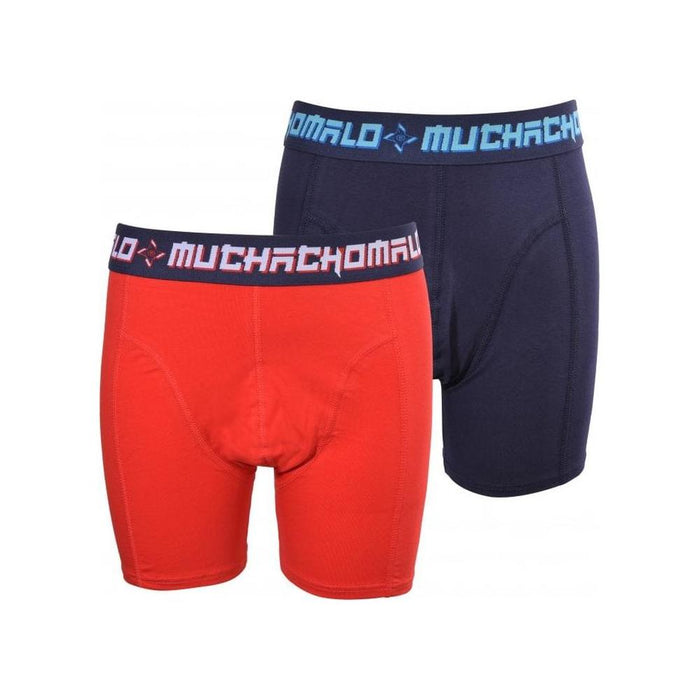 Boys 2-Pack Solid Boxer Briefs, Red/Navy-Muchachomalo-UNDERU