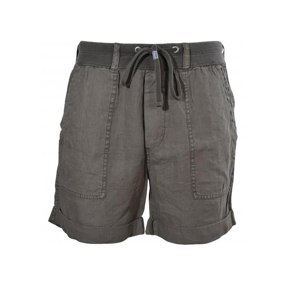 Linen Cargo Shorts, Brown-Replay-UNDERU