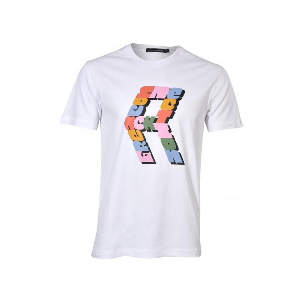 Pop Letter Logo T-Shirt, White-French Connection-UNDERU