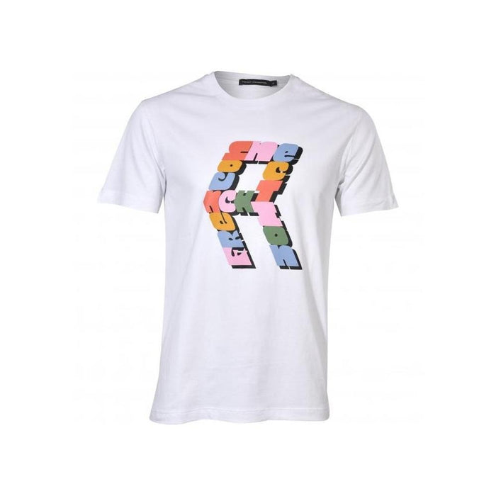 Pop Letter Logo T-Shirt, White-French Connection-UNDERU