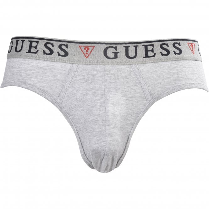 Guess 3-Pack Classic Logo Briefs, Black/White/Grey