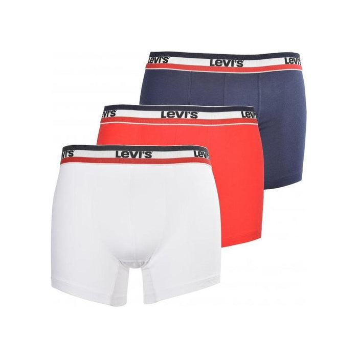 3-Pack Sportswear Logo Boxer Briefs, Red/White/Navy-Levi's-UNDERU