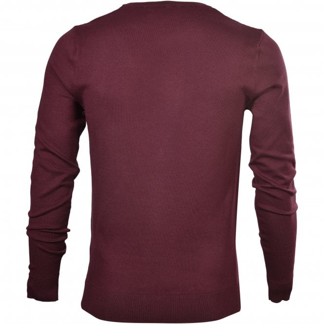 Hyperflex Cotton Crew-Neck Jumper, Burgundy-Replay-UNDERU
