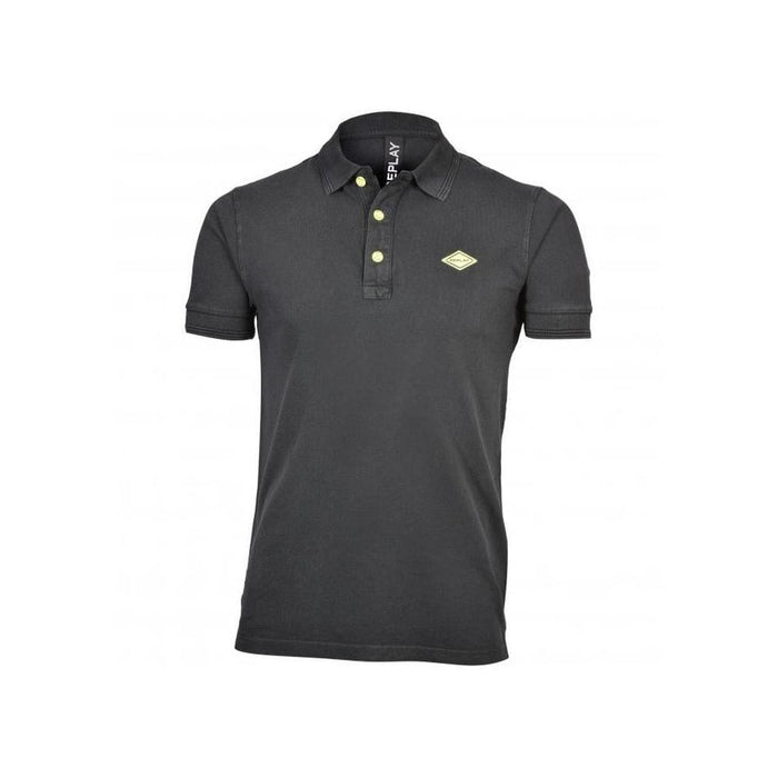 Pique Polo Shirt, Charcoal-Replay-UNDERU
