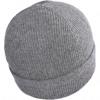 Lambswool Racked Rib Beanie Hat, Mid Grey Marl-Lyle & Scott-UNDERU