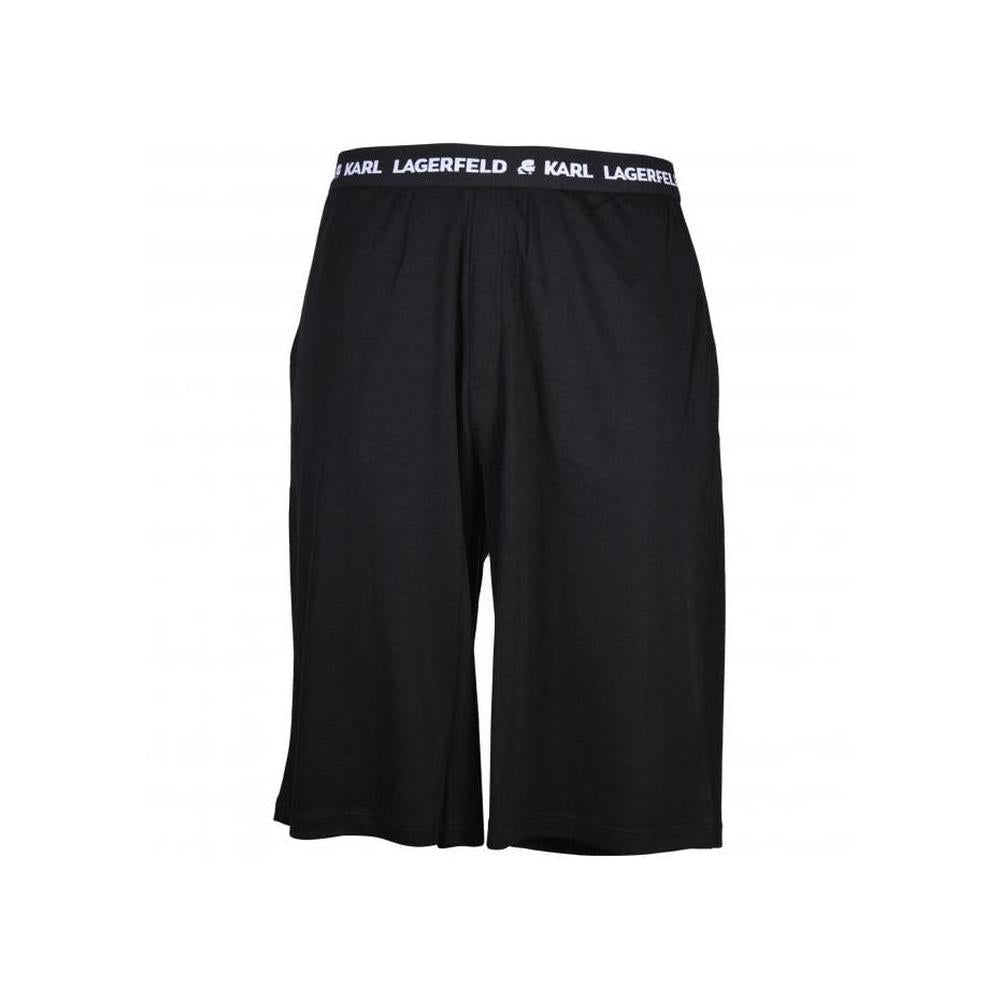 Lyocell Organic Cotton Logo Lounge Shorts, Black-Karl Lagerfeld-UNDERU