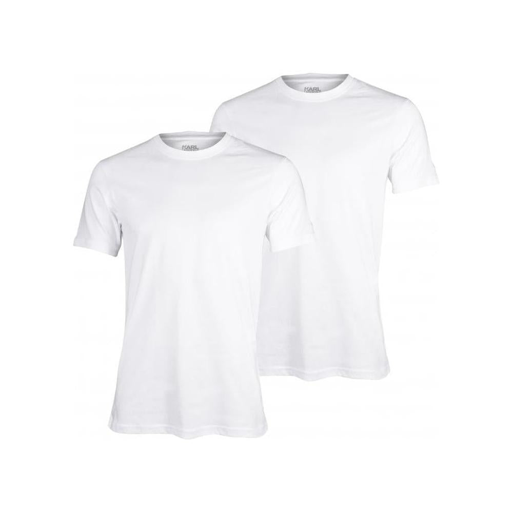 2-Pack Crew-Neck T-Shirts in Slim-Fit, White-Karl Lagerfeld-UNDERU