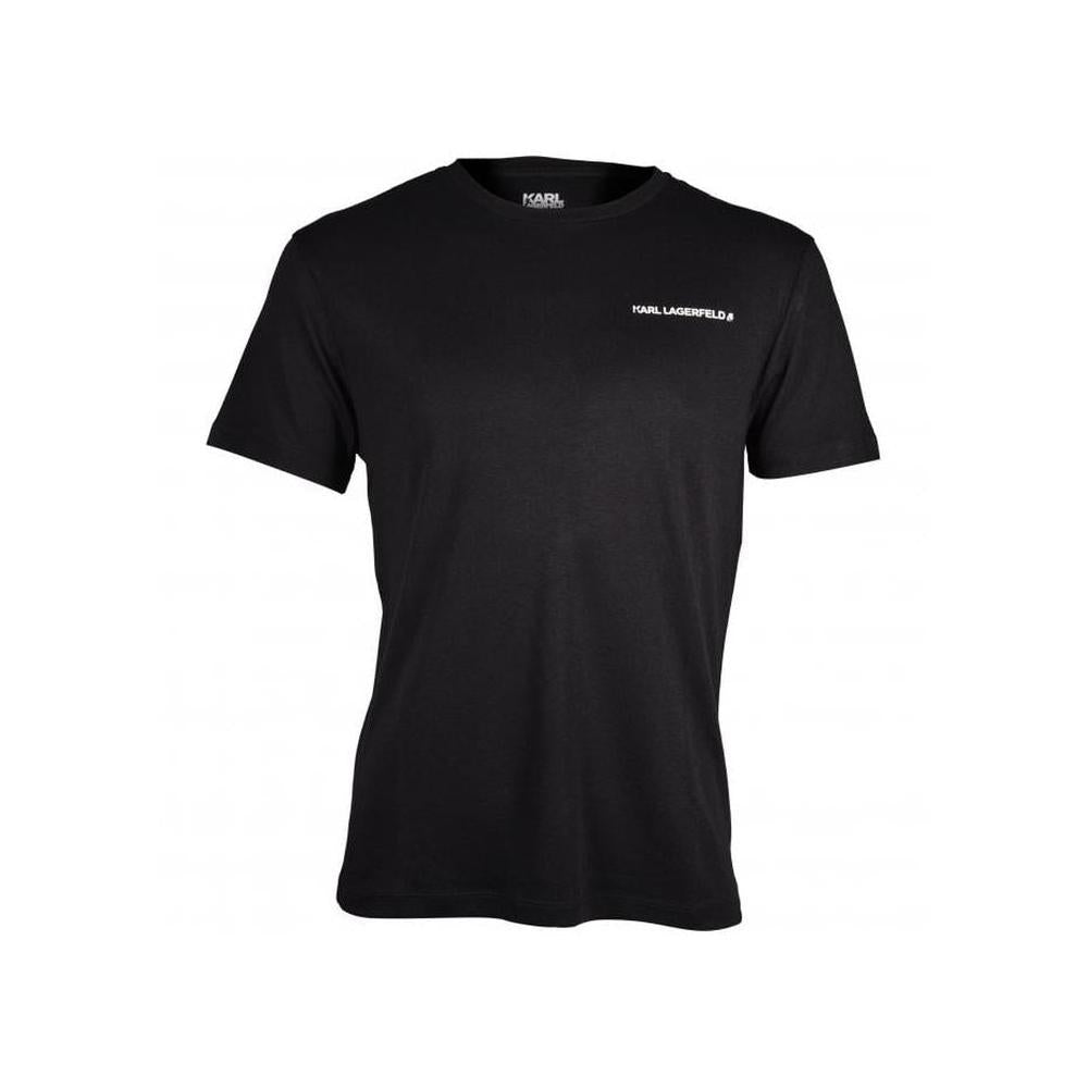 Lyocell Organic Cotton Logo Lounge T-Shirt, Black-Karl Lagerfeld-UNDERU