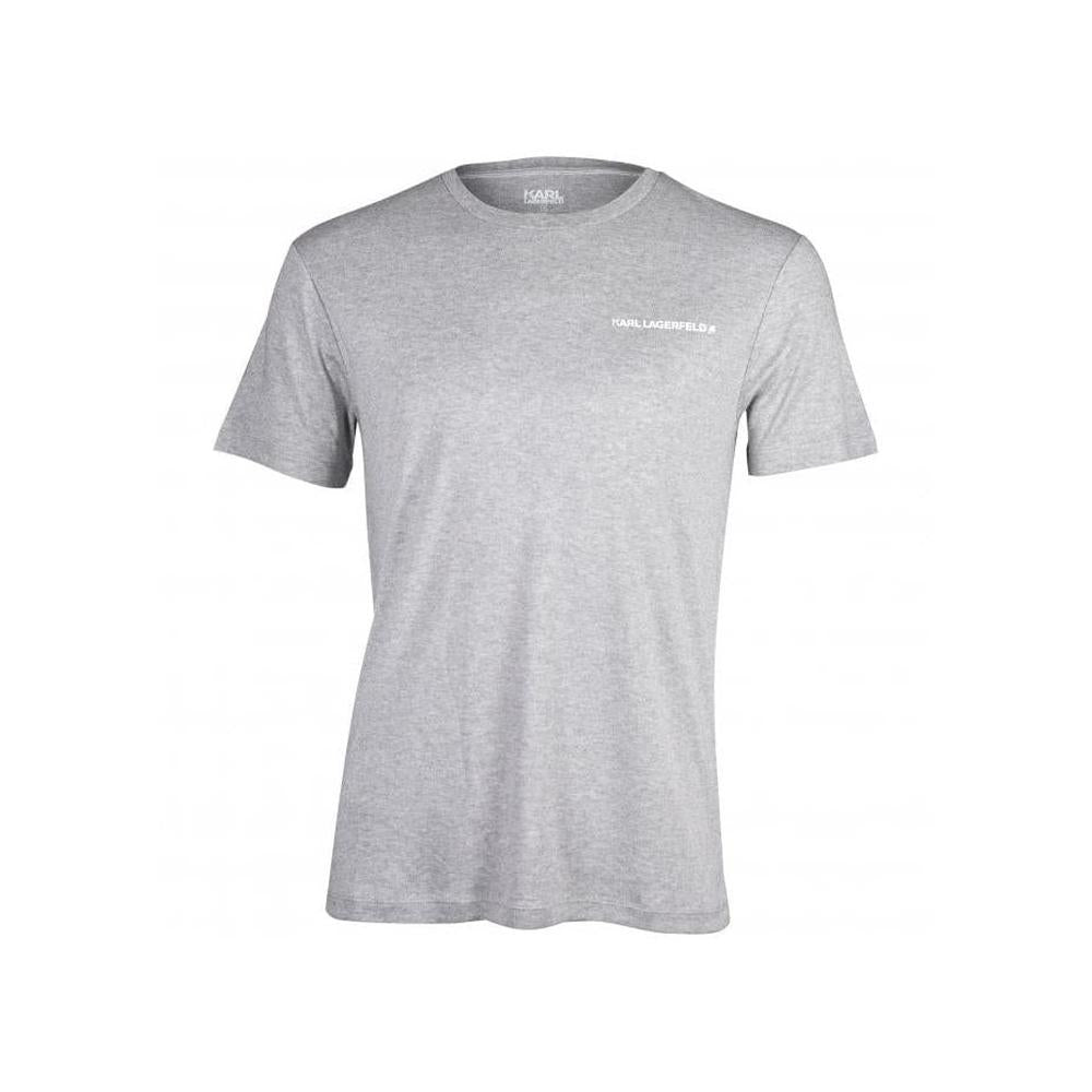 Lyocell Organic Cotton Logo Lounge T-Shirt, Grey Melange-Karl Lagerfeld-UNDERU