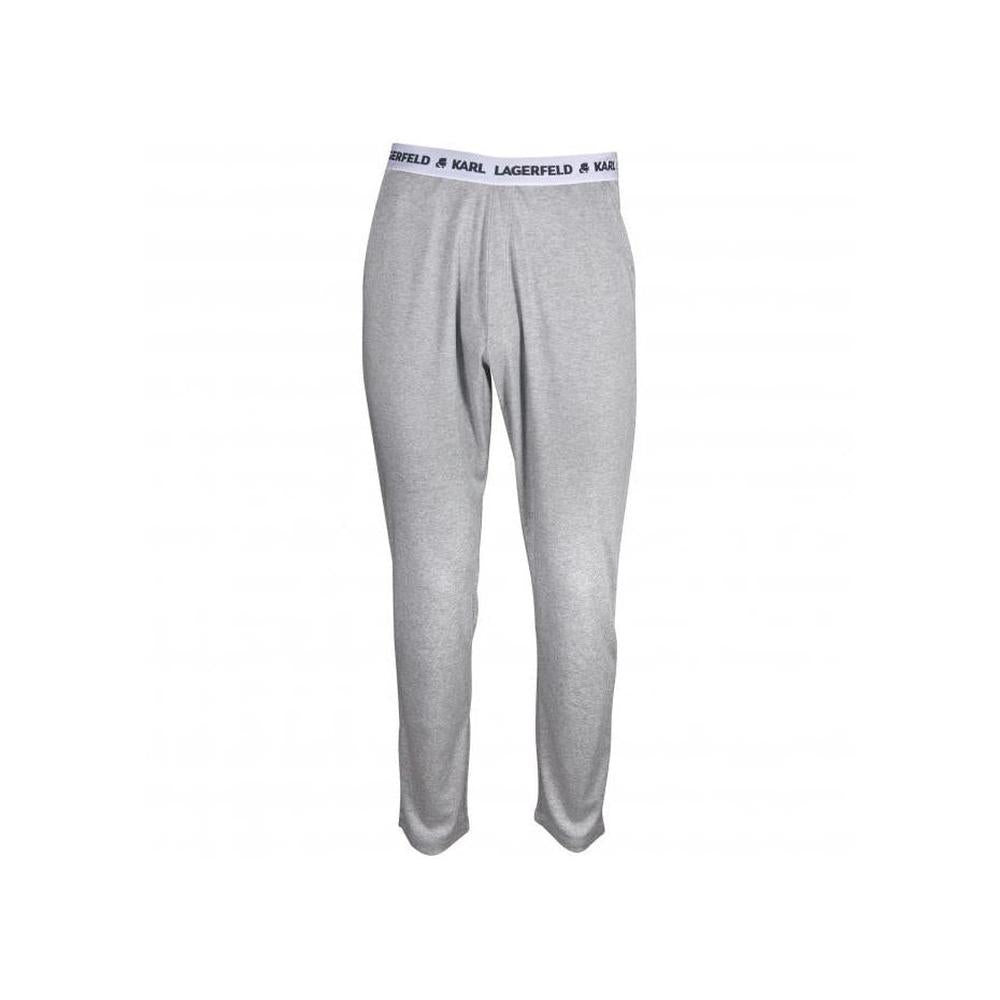 Lyocell Organic Cotton Logo Lounge Pants, Grey Melange-Karl Lagerfeld-UNDERU